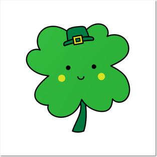 St. Patrick's Four Leaf Clover Posters and Art